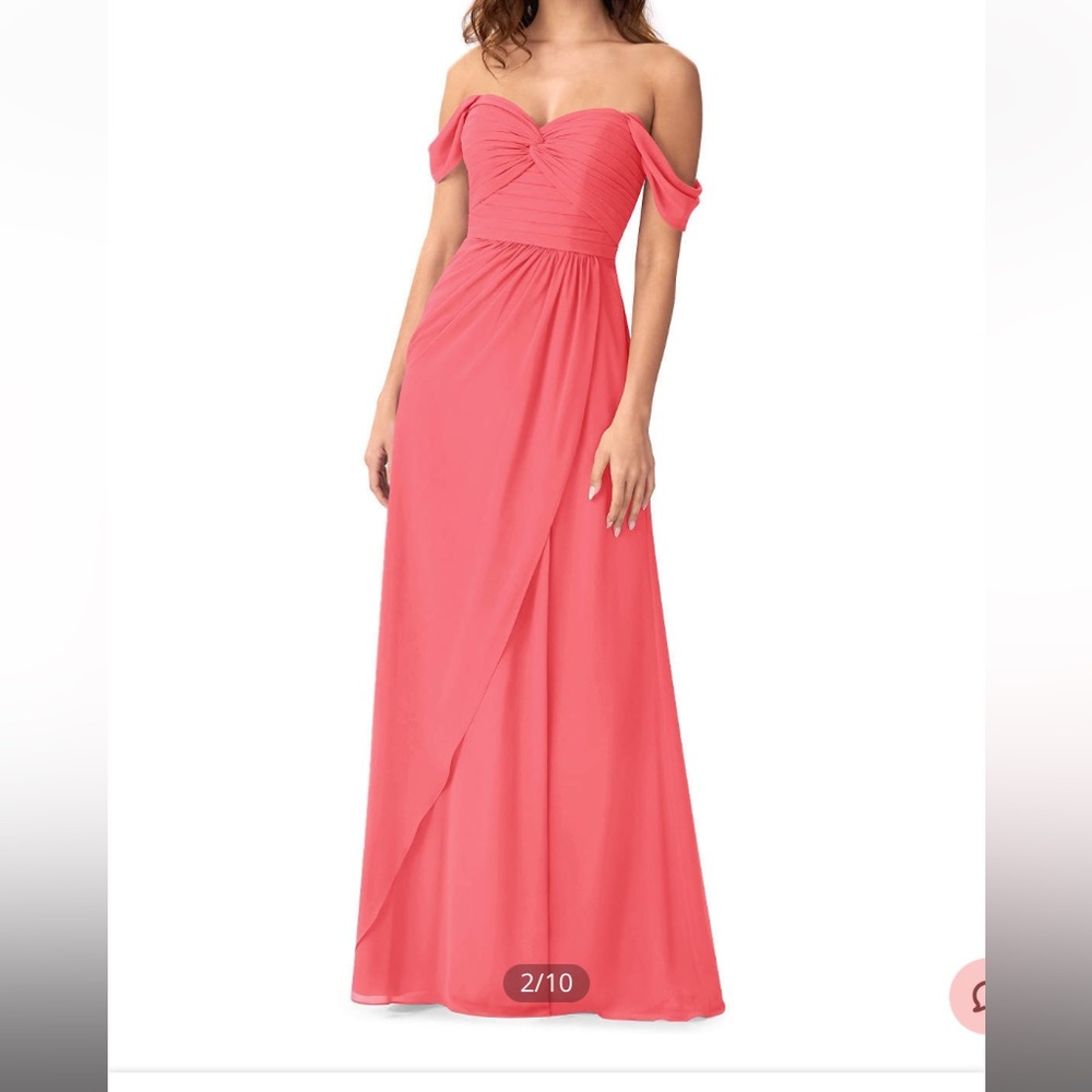 Brand New with tags Azazie Millie Dress size A8 color: flamingo
